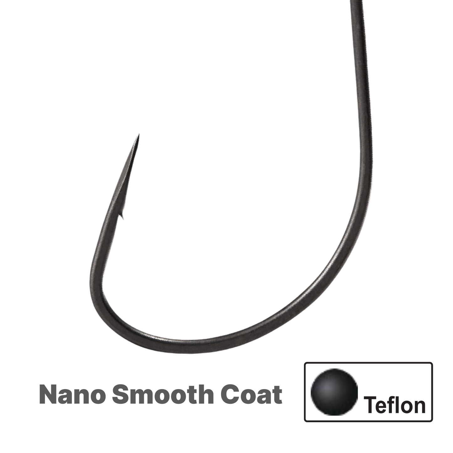 Finesse Wacky, Drop Shot Hook, Teflon Nano Smooth Coat, 8108(0.8X), #4~1/0, #HK58108A