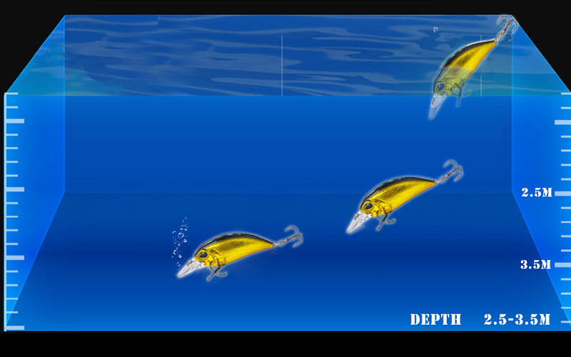 Crankbait, Japanese Style, Floating, Bass Fishing, 70mm/15g, #HB52060A