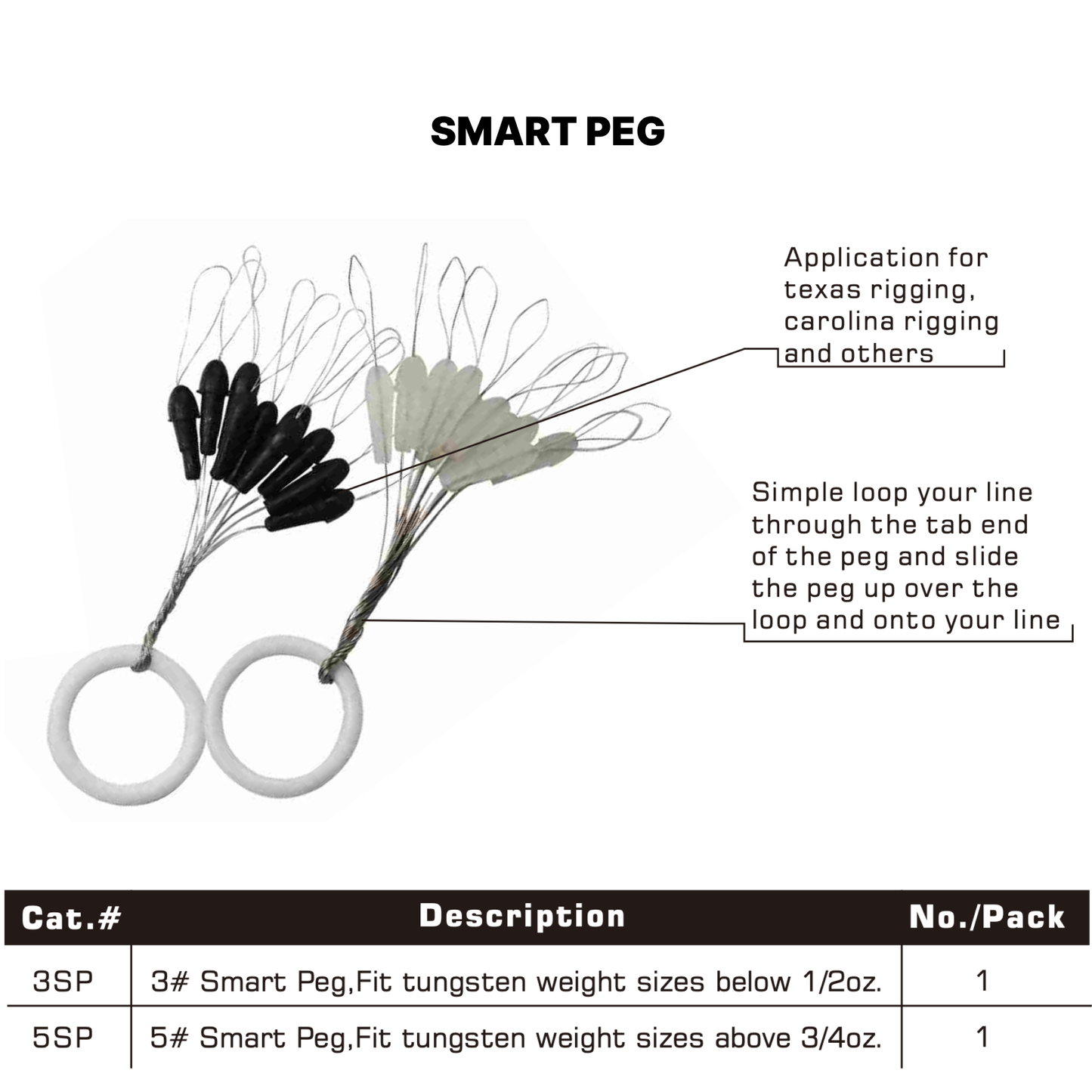 RUBBER STOPS, SMART PEG, Multiple Colors, #TA50231A