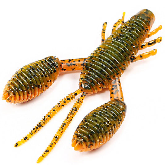 Ribbed Crayfish Soft Bait, UV & High Density, 2.75-inch, #SB50219A