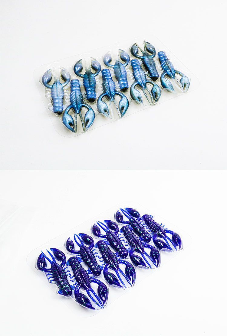 Soft Plastic Finesse Craw Bait, Tear-Resistant&Float #SB40107A