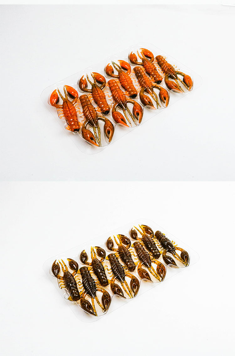 Soft Plastic Finesse Craw Bait, Tear-Resistant&Float #SB40107A