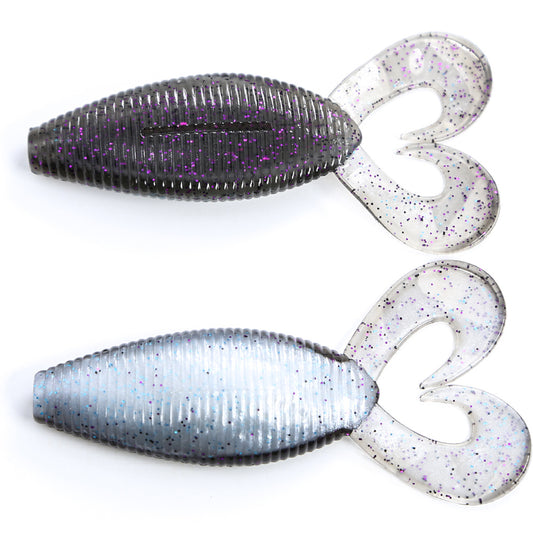 Wide Twin Tail Soft Plastic Lure, High-Density, Salted, 4-inch, 1/2oz #SB50288A