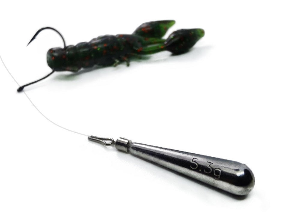 Soft Plastic Finesse Craw Bait, Tear-Resistant&Float #SB40107A