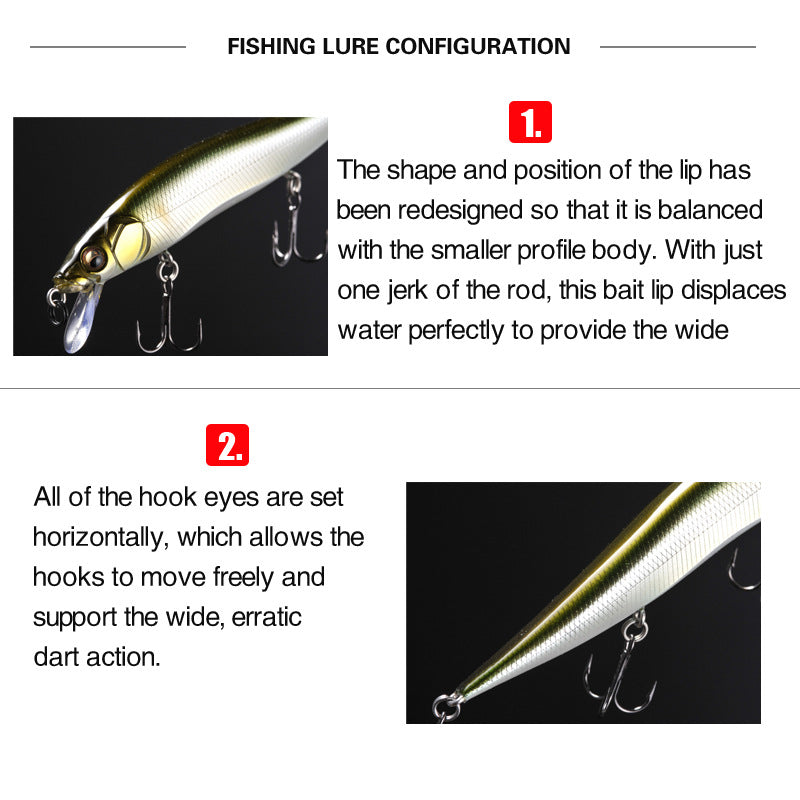 Japanese-Style, Jerk Bait, Supending, (97mm/9g), #HB59097A