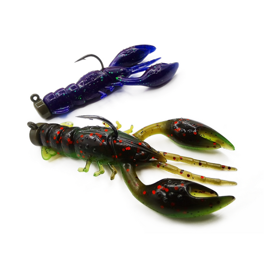 Soft Plastic Finesse Craw Bait, Tear-Resistant&Float #SB40107A