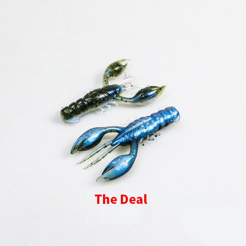 Soft Plastic Finesse Craw Bait, Tear-Resistant&Float #SB40107A