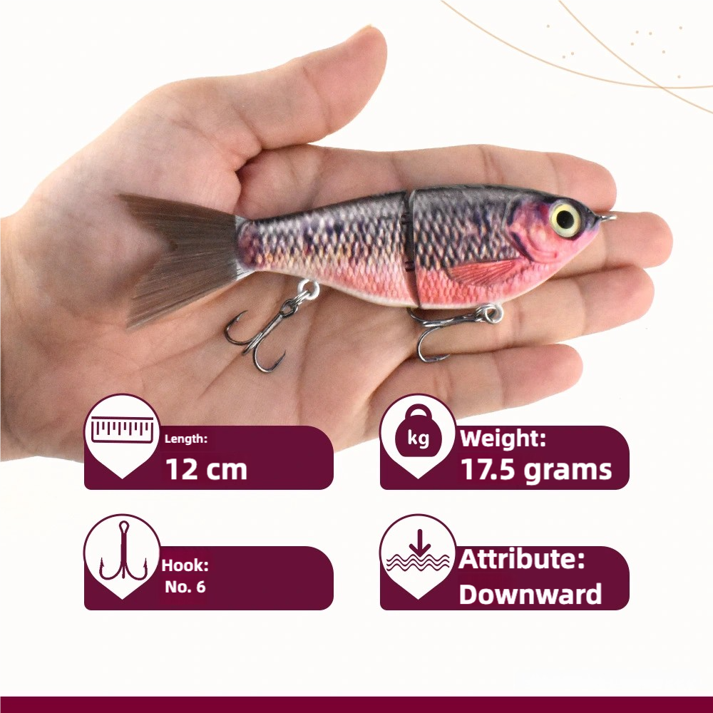 Tiny Glide Bait, Realistic Skin, Handcraft-Style, 120mm/17.5g, #SW52221A