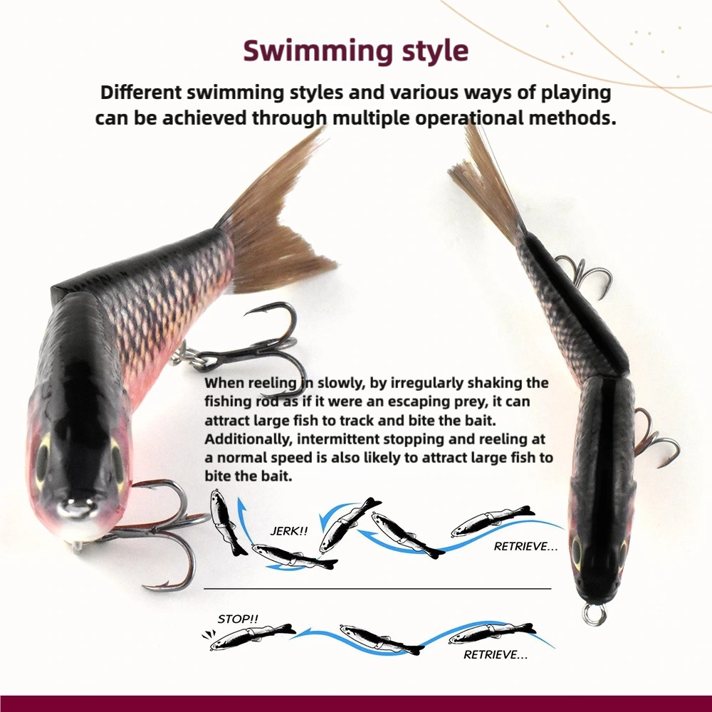 Tiny Glide Bait, Realistic Skin, Handcraft-Style, 120mm/17.5g, #SW52221A