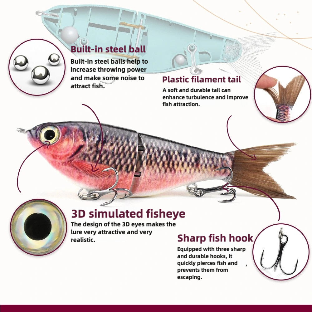 Tiny Glide Bait, Realistic Skin, Handcraft-Style, 120mm/17.5g, #SW52221A
