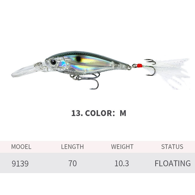 Crankbait, Bait Finesse, Japanese-Style, Long Lip Deep Diving, 1.5-2m,  (70mm / 10.3g), #HB59139
