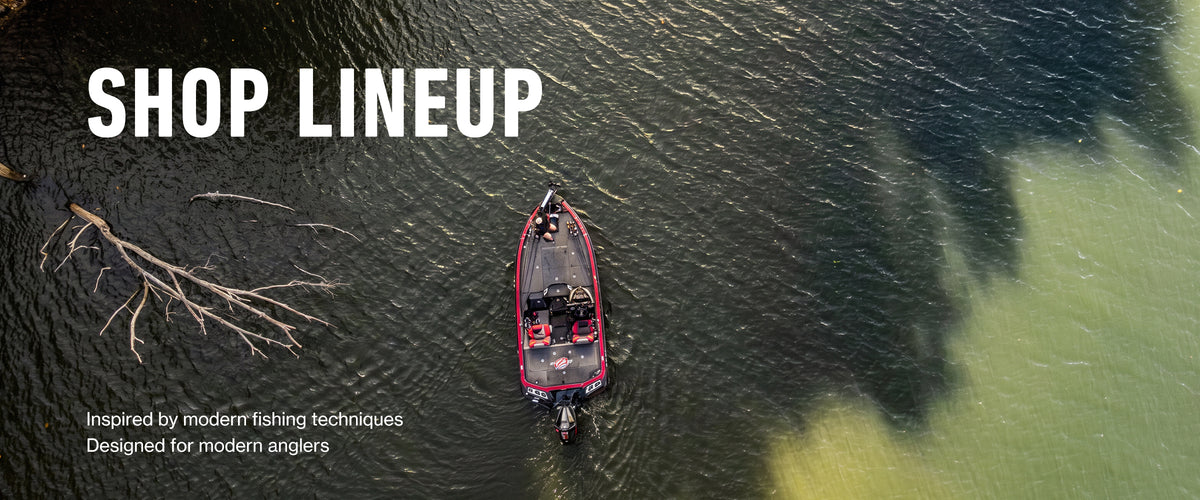 Angler fishing from a bass boat