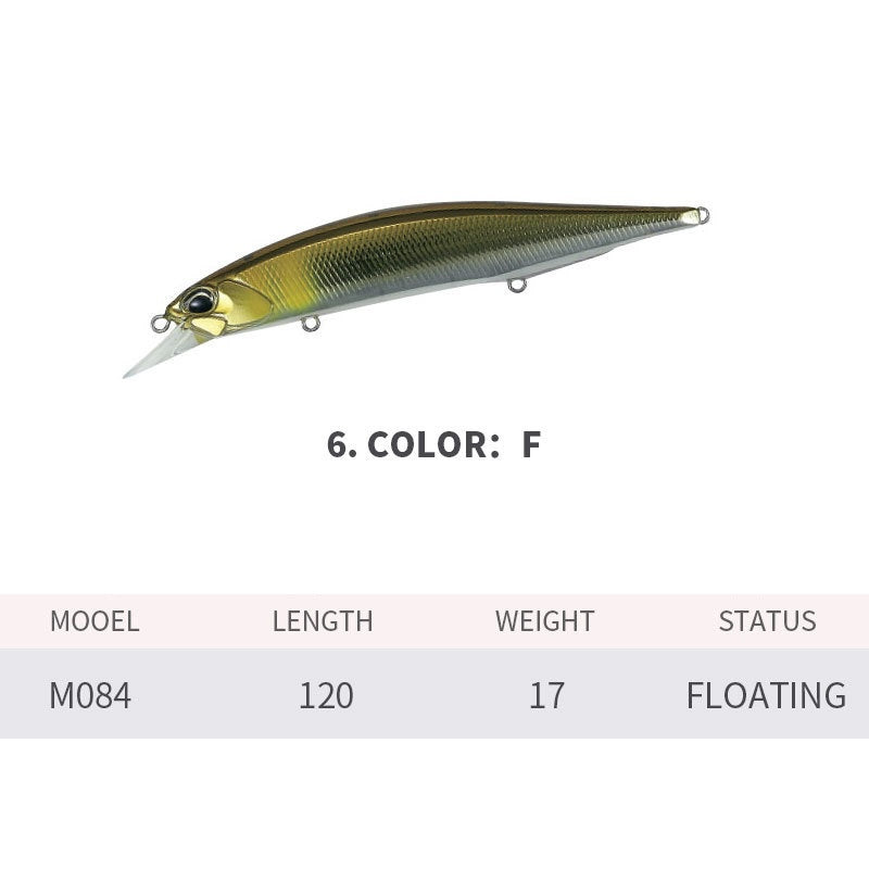 Flat Side JerkBait, Supend, High-Performance, 120mm/18.5g, #HB52084A