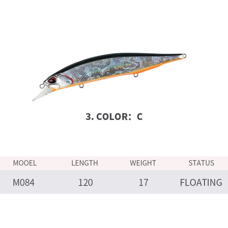 Flat Side JerkBait, Supend, High-Performance, 120mm/18.5g, #HB52084A